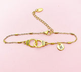 Gold or Silver Freedom Handcuff Bracelet, N1483F