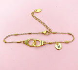 Gold or Silver Freedom Handcuff Bracelet, N1483F