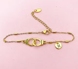 Gold or Silver Freedom Handcuff Bracelet, N1483F