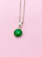 Jade Necklace, Natural Green Jade Jewelry, Birthday Gift, Good Luck Gift, N5013A