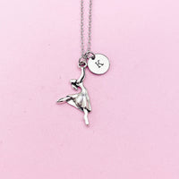 Silver Ballet Dance Charm Necklace, N1700A