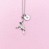 Silver Ballet Dance Charm Necklace, N1700A