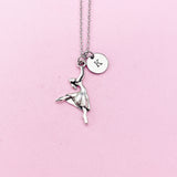 Silver Ballet Dance Charm Necklace, N1700A