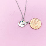 Silver Artist Palette Necklace, N376