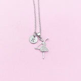 Silver Ballet Dance Charm Necklace, N1039