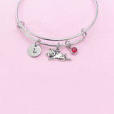 Silver Cute Cat Charm Bracelet, N976C