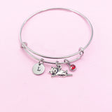 Silver Cute Cat Charm Bracelet, N976C