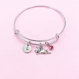 Silver Cute Cat Charm Bracelet, N976C