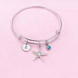 Silver Starfish Charm Bracelet, N4185