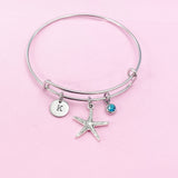 Silver Starfish Charm Bracelet, N4185