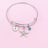 Silver Starfish Charm Bracelet, N4185