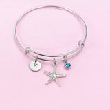 Silver Starfish Charm Bracelet, N4185