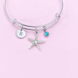 Silver Starfish Charm Bracelet, N4185
