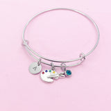 Artist Palette Paint Charm Bracelet, N376B