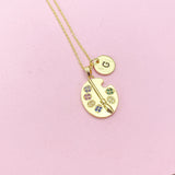 Gold Artist Palette Charm Necklace Birthday Gifts, Personalized Customized Gifts, N5258