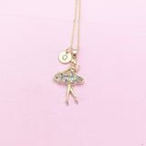 Gold or Silver Ballet Girl Dance Necklace, N582A