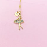Silver Ballet Girl Dance Necklace, N582B