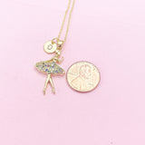 Gold or Silver Ballet Girl Dance Necklace, N582A