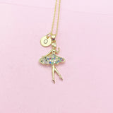 Gold or Silver Ballet Girl Dance Necklace, N582A