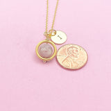 Gold Natural Plum Blossom Tourmaline Necklace, Gemstone Jewelry N4299