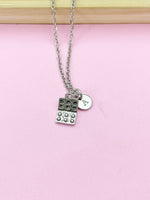 Silver Eggs Carton Charm Necklace, N5698