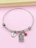 Silver Eggs Carton Charm Bracelet, N5698B