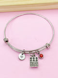 Silver Eggs Carton Charm Bracelet, N5698B