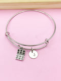 Silver Eggs Carton Charm Bracelet, N5698C