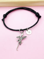Silver Flying Lizard Charm Bracelet, N5699D