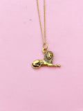Gold Lion Charm Necklace,  N414