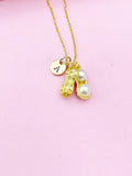 Silver or Gold Peanut Charm Necklace, Birthday Gifts, Personalized Gifts, N5126B