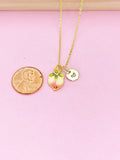 Gold Peach Charm Necklace, N5786