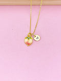 Gold Peach Charm Necklace, N5386