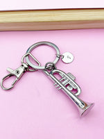 Silver Trumpet Charm Keychain, N5701