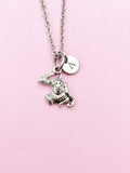 Silver Monkey Orangutan Charm Necklace, N5577A