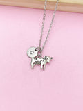 Silver Cow Charm Necklace, N2283