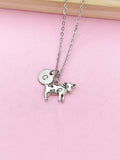 Silver Cow Charm Necklace, N2283