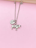 Silver Cow Charm Necklace, N2283