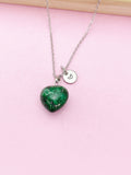 Silver Natural Ruby in Zoisite Heart Necklace, N5332D