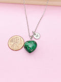Silver Natural Ruby in Zoisite Heart Necklace, N5332D