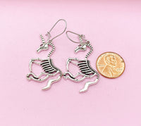 Unicorn Skeleton Earrings, N5146A