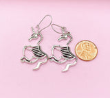 Unicorn Skeleton Earrings, N5146A
