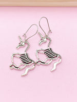 Unicorn Skeleton Earrings, N5146A