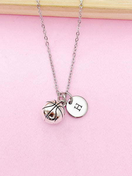 Silver Basketball Charm Necklace, N5001