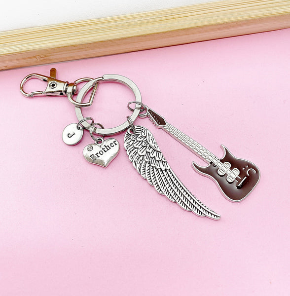 Brother Guitar Guardian Angel Wing Keychain, N4465A