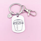 Silver Full Bucket of Love Heart Charm Keychain, Bucket List, D466