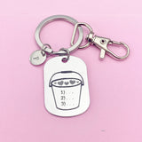 Silver Full Bucket of Love Heart Charm Keychain, Bucket List, D466