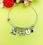 Silver Rabbit and Goat Charm Bracelet, N1320Z