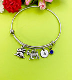 Silver Rabbit and Goat Charm Bracelet, N1320Z