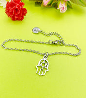 Silver Star of David Charm Bracelet, N80C